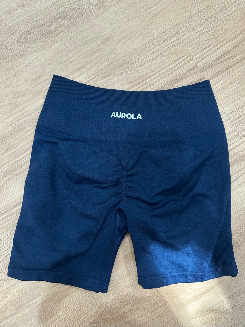 Aurola High-Waist Navy Athletic Bike Shorts